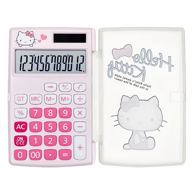 E-MORE 12位數KITTY卡通計算機 90g, 粉色, 1個
