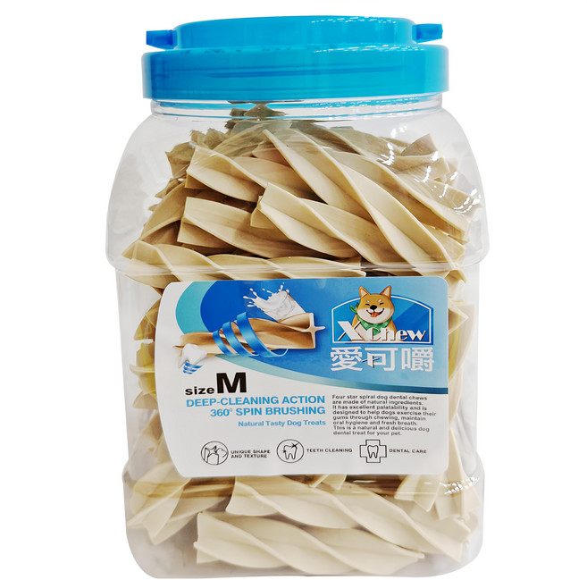 X Chew 愛可嚼 X型潔牙棒 M, 牛奶, 700g, 1桶