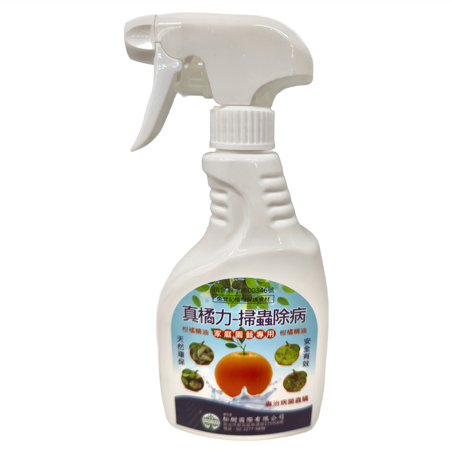 真橘力 園藝用噴劑 500ml 天然橘油成分 家庭園藝專用, 1瓶