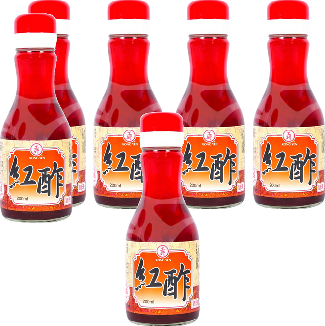 KONG YEN 工研 紅醋, 6瓶, 200ml