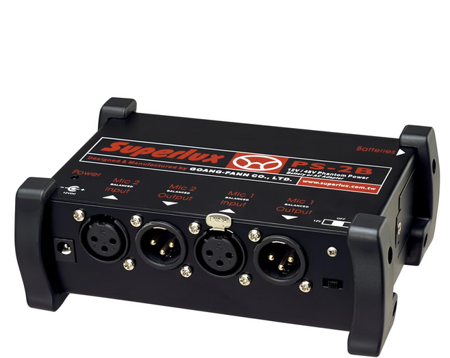 Superlux 舒伯樂 PS2B 幻象電源供應器 專業錄音設備 輕巧便攜, 1個