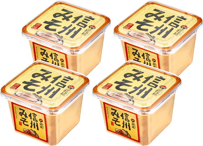 菊鶴 信州風味 味噌 500g 非基因改造黃豆製成, 4盒