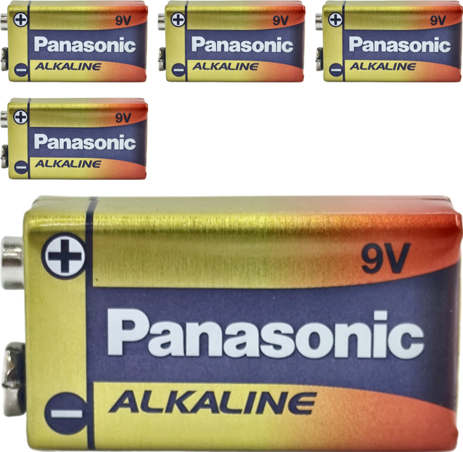 Panasonic 台灣公司貨 鹼性電池 9V, 5個, 1入