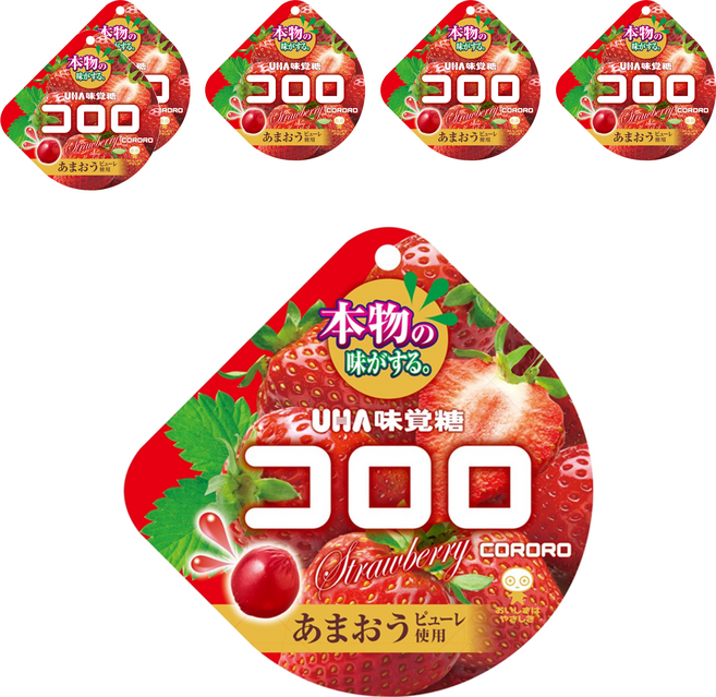 UHA 味覺糖 Cororo 酷露露 Q糖 草莓口味, 40g, 6包