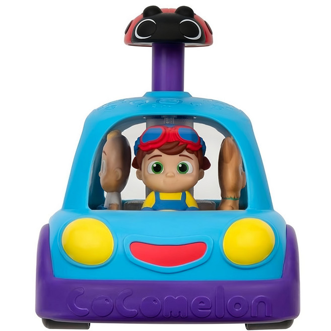 CoComelon 可可瓜 Push 'N Sing 家庭音樂車 燈光和聲音 4首最喜歡的歌曲 可更換角色, 1個