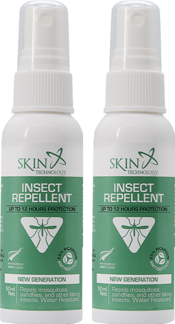 紐西蘭 SKIN TECHNOLOGY 25%派卡瑞丁 瑞斌12H長效防蚊液, 2瓶