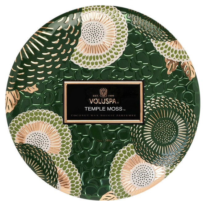VOLUSPA 3芯錫蠟燭, 莫斯神廟, 340g, 1個