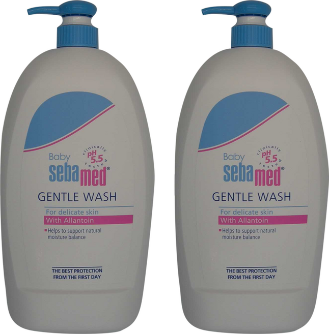 Baby sebamed 施巴 台灣公司貨 嬰兒舒敏浴露, 1L, 2瓶