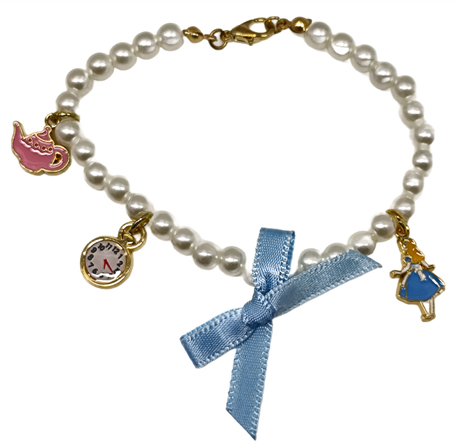 Daiso 愛麗絲夢遊仙境主題珍珠手鍊 裝飾品組合