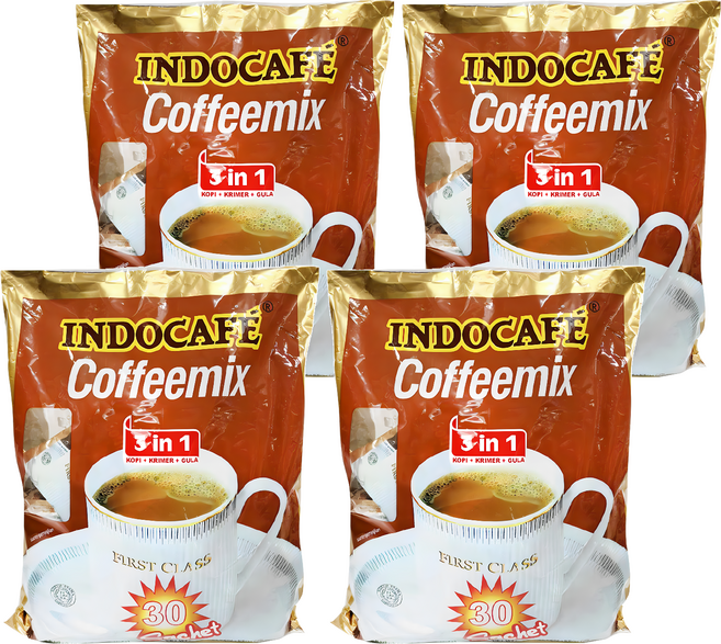 INDOCAFE 迎樂 COFFEE MIX 3合1咖啡, 20g, 30包, 4袋