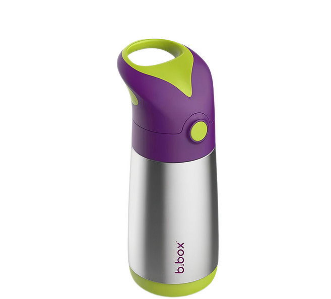 b.box 不鏽鋼吸管保冷杯, 葡萄紫, 350ml, 1個