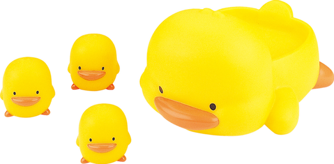 PiYOPiYO 黃色小鴨 水中有聲玩具組 6個月以上, 黃色, 1組