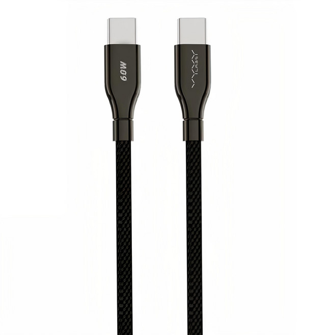VYVYLABS 硬核系列 雙Type-C快充數據線 PD60W 適用於iPhone 15系列 MacBook Air 13 iPad Pro 2021, 1m, 深空灰, 1個