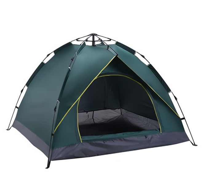 輝鴻 全自動速開防曬透氣露營帳篷, 墨綠色, 4人