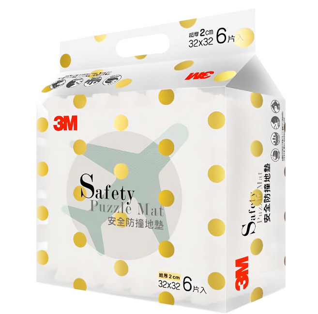 3M 安全防撞地墊, 灰底綠 款式隨機, 1組