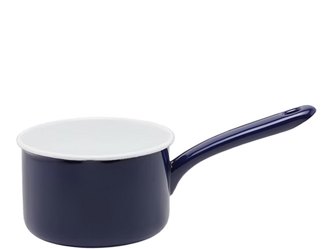 TSUKI-USAGI 月兔印 琺瑯單手小牛奶鍋, 13cm, 海軍藍色, 1個