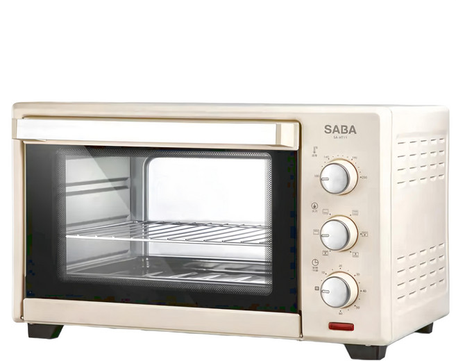 SABA 旋風烤箱 SA-HT11 30公升 雙層強化玻璃隔熱 六種火力選擇 1200W 防燙設計手把 100-230℃可調溫度控制