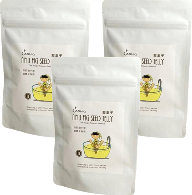 LAOMU 愛玉子 II 套組 DIY愛玉 低卡無負擔 台灣特有作物, 25g, 3袋