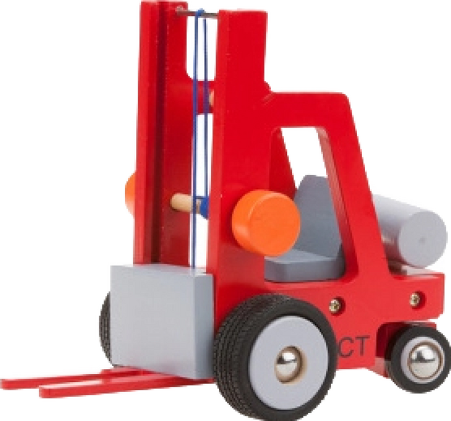 woet 貨櫃系列 卡車/重型機械玩具 10920, 木製堆高機 紅色, 1個