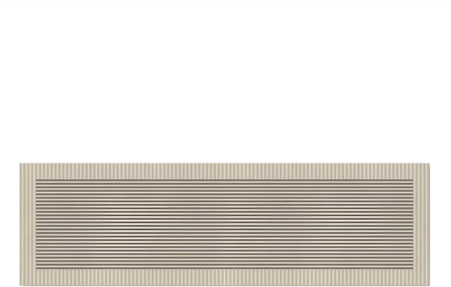 小麥購物 水晶絨地墊 C553 753g, 線格疊織 米色 + 棕色