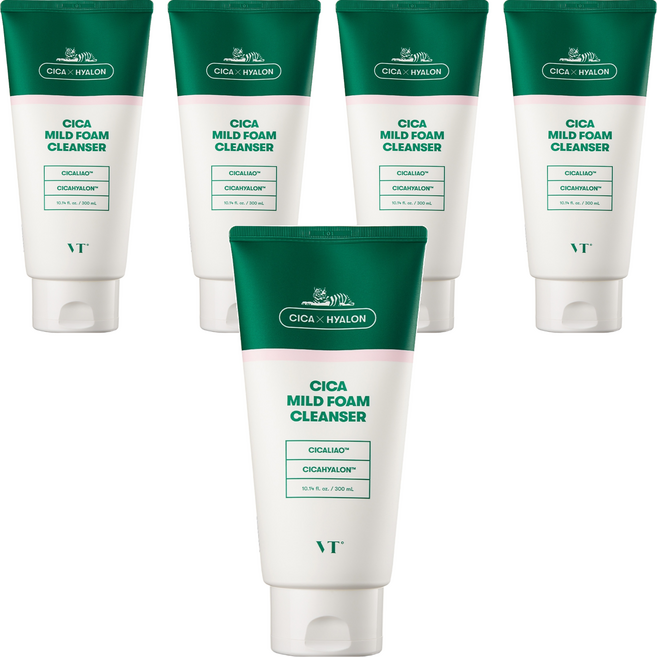 VT COSMETICS 老虎積雪草泡沫洗面乳, 300ml, 5件