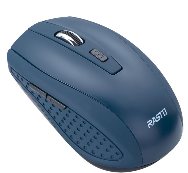 RASTO 六鍵式超靜音無線滑鼠, RM6, 黑色