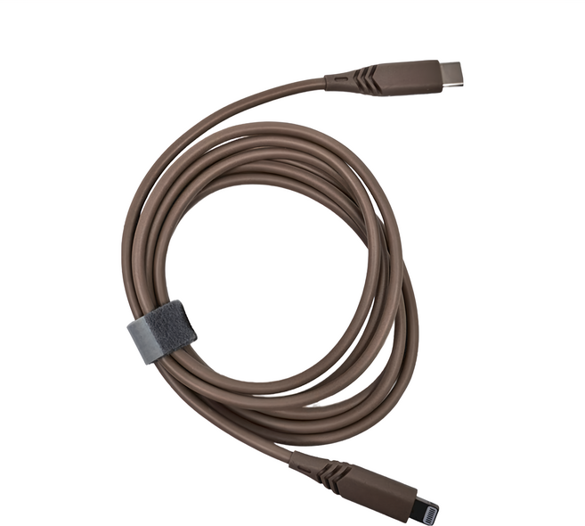 886 極野家 極Sense USB-C to Lightning Cable PD 2.0 快充充電線, 1.8m, 奶茶棕, 1個