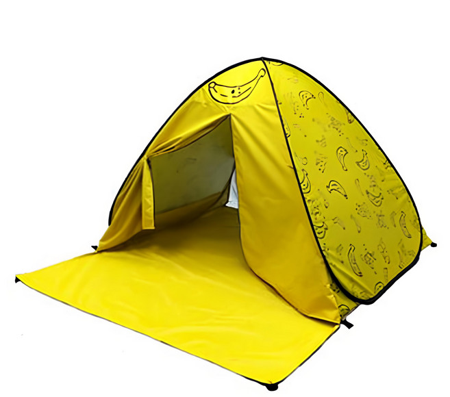 輝鴻 秒開抗UV遮陽野餐帳篷, 2人, 香蕉款