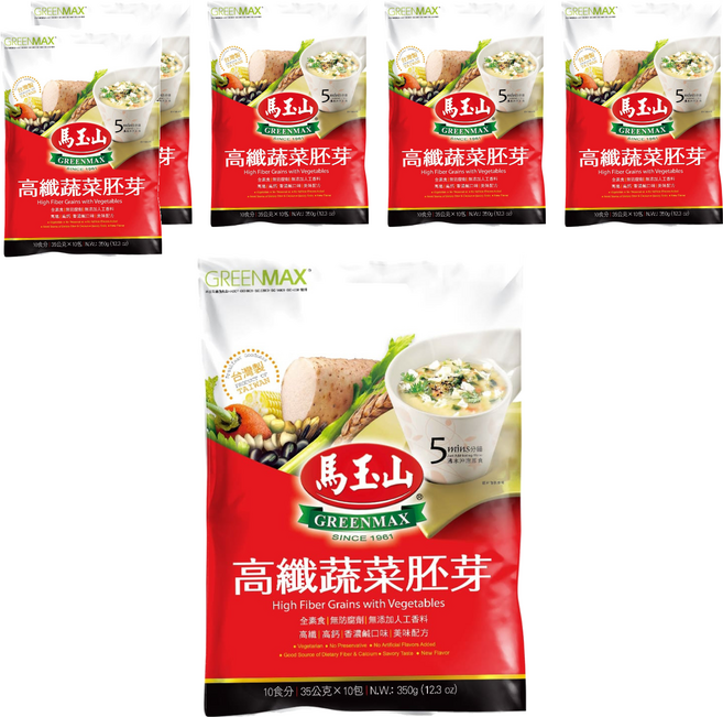 馬玉山 高纖蔬菜胚芽, 350g, 6袋