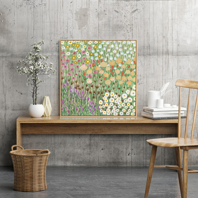 菠蘿選畫所 春天氣息 BFFD4404G 40 x 40cm 框畫 居家裝飾藝術品, 春天氣息金框