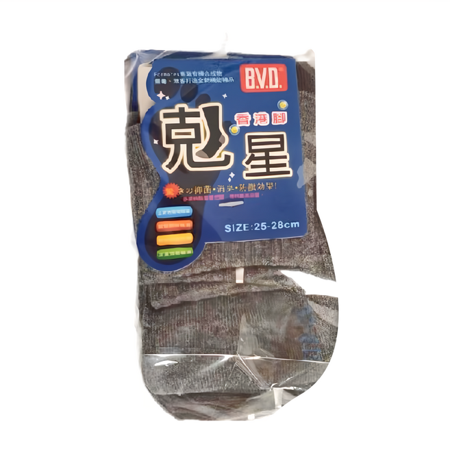 B.V.D. 防黴消臭1/2男襪 12雙