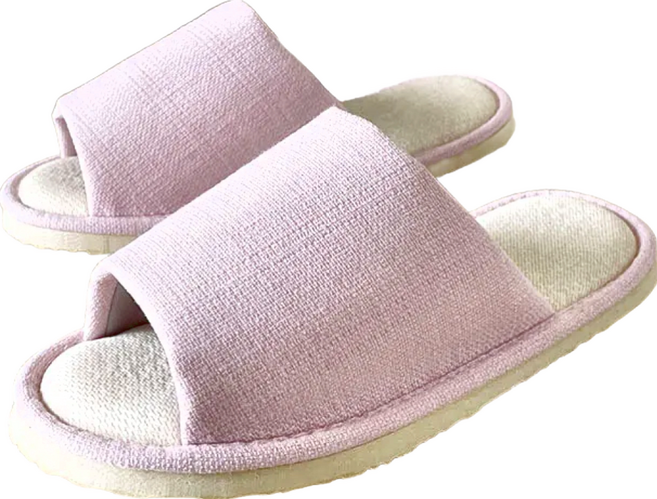 TAIWAN SLIPPER 台灣犀利趴 i Slippers 悠活系列 布質家居室內拖鞋 EVA材質鞋底 安靜輕盈 鞋底抗滑安全升級 柔軟布質內裡, 粉色 + 白色, 1雙