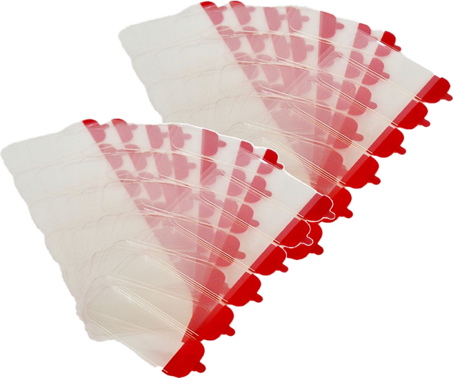 FaSoLa 多用途透明易撕無痕雙面膠貼 Set 60片 尺寸約5cmx1.8cm 提耳設計輕鬆撕取, 2包