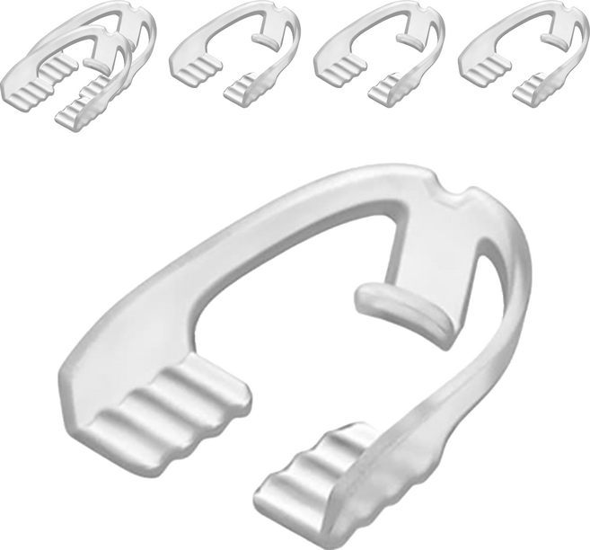 Neon 台灣霓虹 靜舒眠 防磨牙止鼾套 透明色 食品級EVA材質 防脫落設計 配戴更穩定, 6個