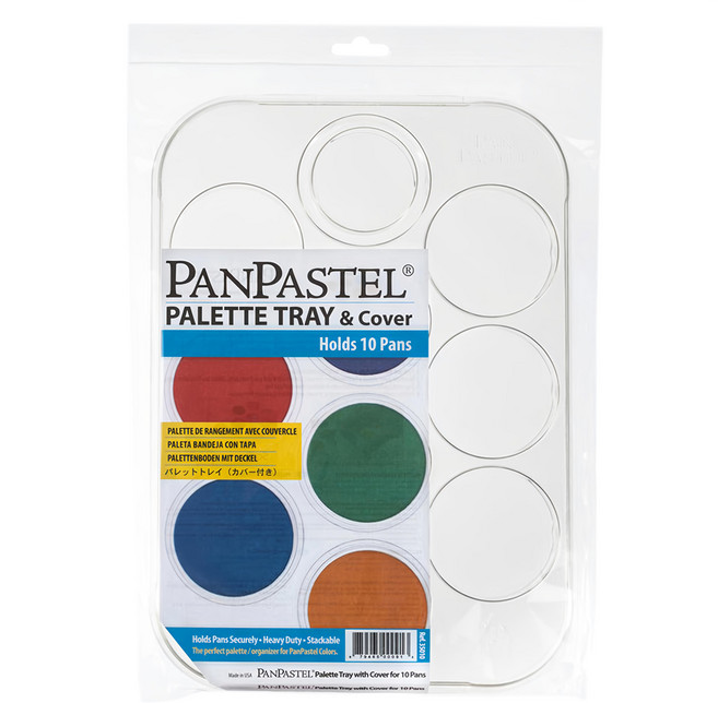 PANPASTEL 粉彩餅收納托盤 帶蓋, 10格, 1個