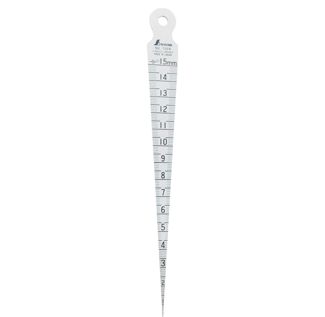 SHINWA 鶴龜 間隙尺 No700A 管用斜度規 穴徑測量尺 隙塞尺, 透明色, 1個
