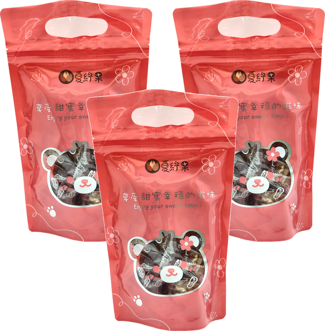 夏綠果 紅棗核桃, 200g, 3包
