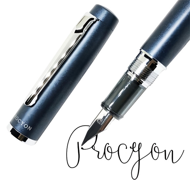 PLATINUM 白金牌 PROCYON 鋼筆 鋁桿烤漆, F, 深藍色