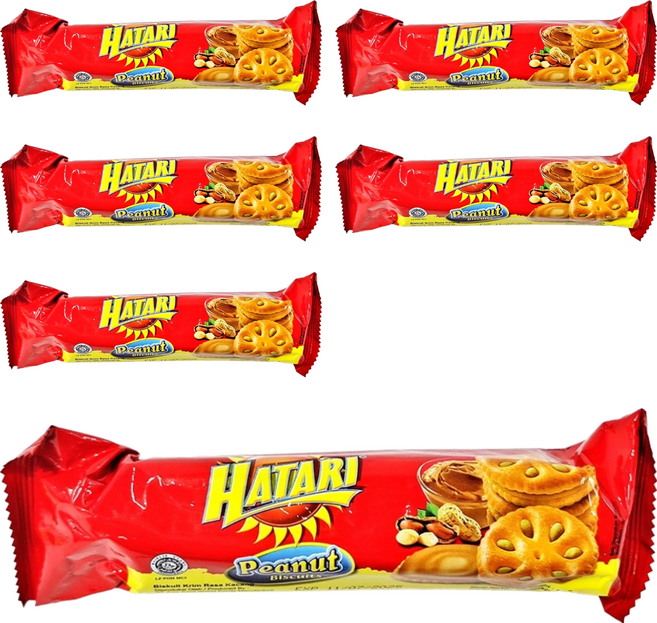 HATARI 花生夾心餅, 50g, 6條