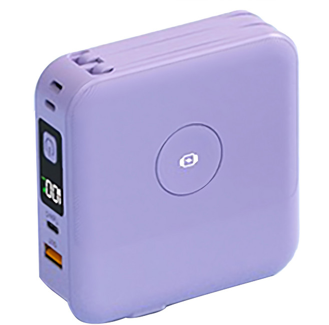 nisda 智能無線充行動電源 10000mAh 4711085984609, BS-WL720, 紫色