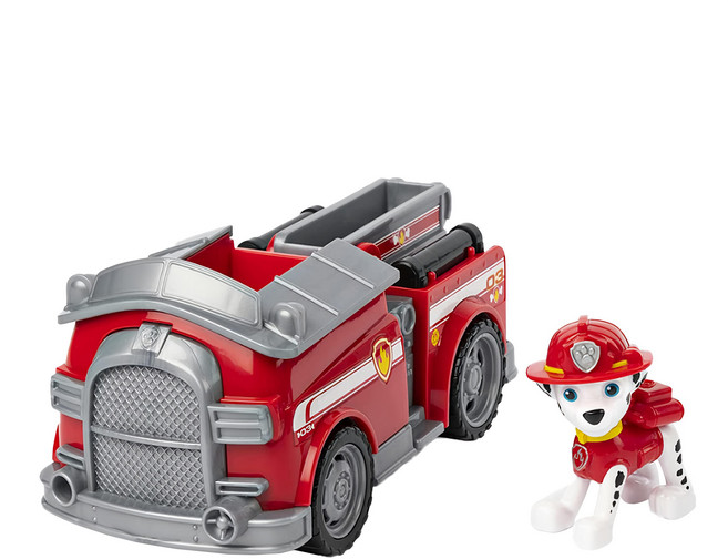 nickelodeon 汪汪隊立大功 救援車標配系列玩具, 紅色 消防車 + 毛毛, 1組