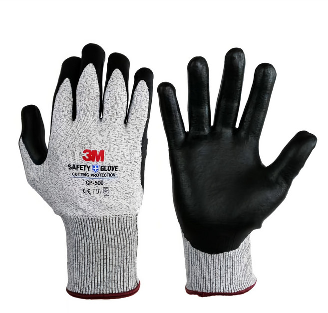 3M 專業型防切割耐磨安全手套, 灰色 + 黑色, 1雙