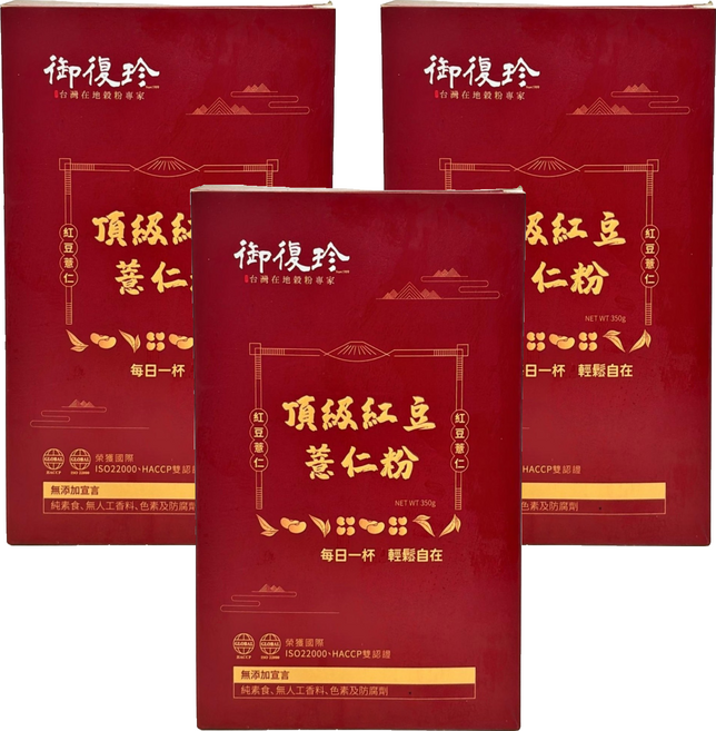 御復珍 頂級紅豆薏仁粉, 350g, 1盒, 3盒