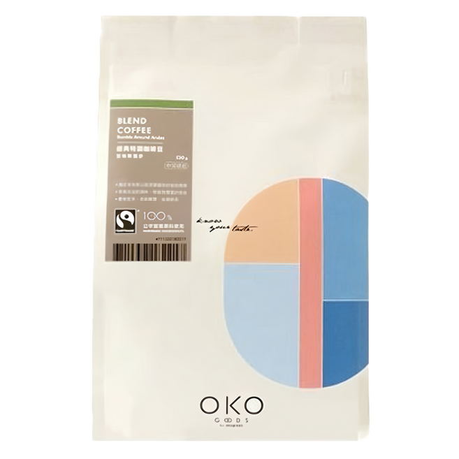 OKO 生態綠 特調咖啡豆 安地斯漫步 中深烘焙 全豆, 250g, 1包