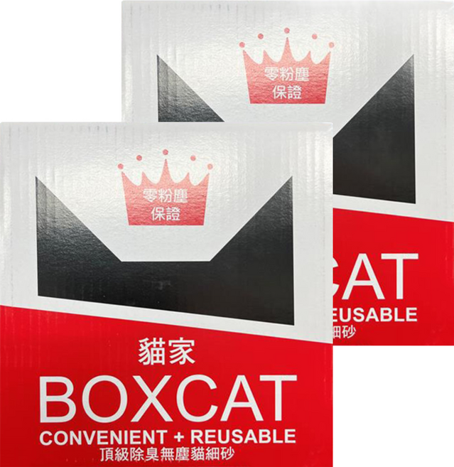BOXCAT 國際貓家 頂級無塵除臭貓細砂, 11L, 2盒, 無味