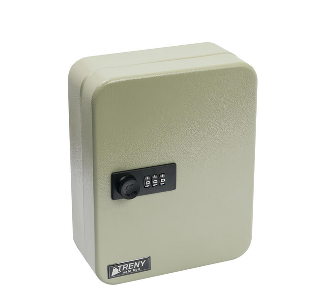 TRENY 密碼鑰匙保管盒 20支鑰匙管理, 1個, 卡其色