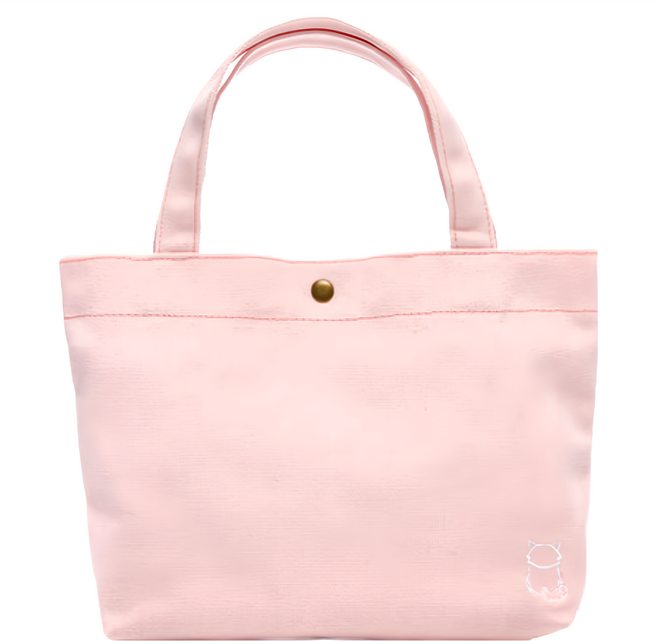 eeCute 帶我走走 手提托特帆布包 帆布午餐袋 - 小包大容量 隨身/外出, 戀愛甜粉, 1個