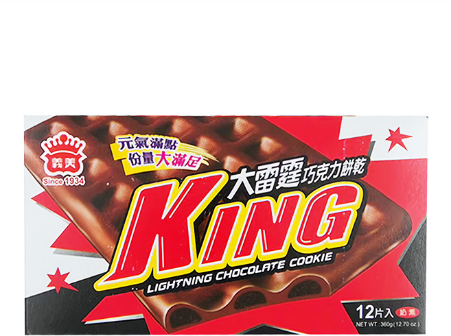 義美 大雷霆巧克力餅乾, 30g, 12包