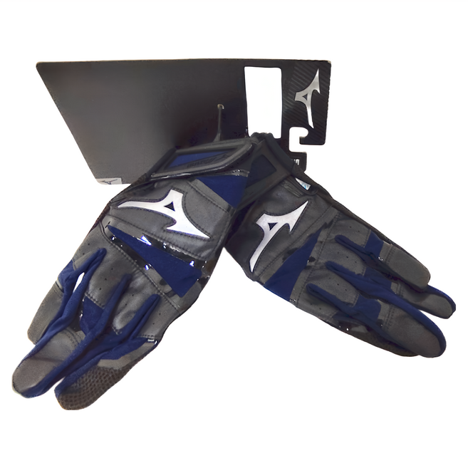 Mizuno 美津濃 303 羊皮打擊手套 1ETEA43314, 黑深藍, 1雙