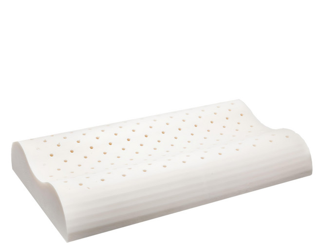 ACACIA HOME 優質乳膠枕頭 波浪型 + 內襯套, 1組, 白色